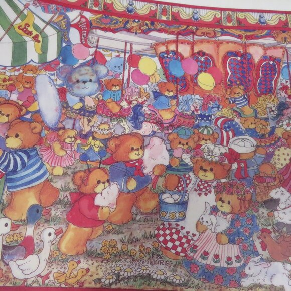 Vintage LUCY RIGGS 1986 Placemat COUNTRY FAIR #8 (professional thick lamination) - Picture 4 of 12